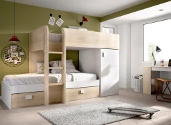 Composizione camera da letto Pax, 255x112h150 cm, Bianco e Rovere<Dmora Cheap