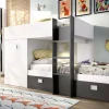 Composizione camera da letto Araba, 271x111h150 cm, Bianco e Antracite<Dmora Flash Sale