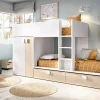 Composizione camera da letto Acerola, 275x108h150 cm, Bianco e Rovere<Dmora Best