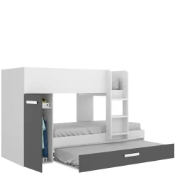 Composizione camera da letto Agle, 244x112h150 cm, Bianco e Antracite<Dmora Flash Sale