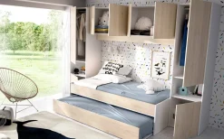 Composizione camera da letto Giustizia, 303x97h203 cm, Rovere e Bianco<Dmora Best Sale