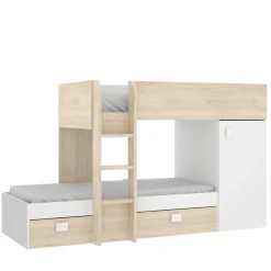 Composizione camera da letto Pax, 255x112h150 cm, Bianco e Rovere<Dmora Cheap
