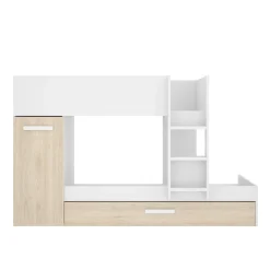 Composizione camera da letto Agle, 244x112h150 cm, Rovere e Bianco<Dmora Outlet