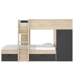 Composizione camera da letto Pax, 255x112h150 cm, Rovere e Antracite<Dmora Outlet