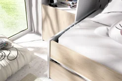 Composizione camera da letto Giustizia, 303x97h203 cm, Rovere e Bianco<Dmora Best Sale