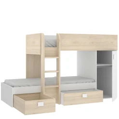 Composizione camera da letto Pax, 255x112h150 cm, Bianco e Rovere<Dmora Cheap