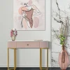Consolle Abstraktes , 100x40 h75 cm, Rosa e Bianco<Dmora Flash Sale