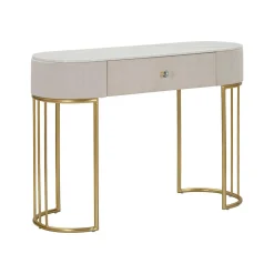 Consolle Abstraktes , 100x40 h75 cm, Crema e Bianco<Dmora Discount