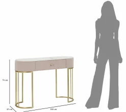 Consolle Abstraktes , 100x40 h75 cm, Rosa e Bianco<Dmora Flash Sale