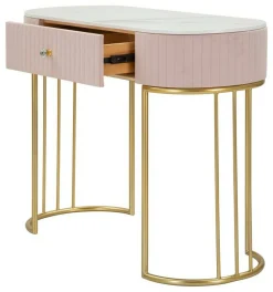 Consolle Abstraktes , 100x40 h75 cm, Rosa e Bianco<Dmora Flash Sale