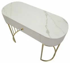 Consolle Abstraktes , 100x40 h75 cm, Crema e Bianco<Dmora Discount