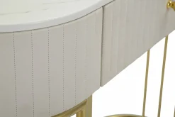 Consolle Abstraktes , 100x40 h75 cm, Crema e Bianco<Dmora Discount