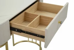 Consolle Abstraktes , 100x40 h75 cm, Crema e Bianco<Dmora Discount