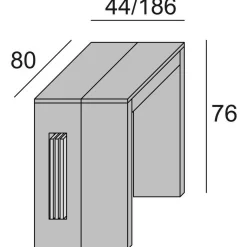 Consolle allungabile Akam, 186x80h76 cm,<Dmora Best