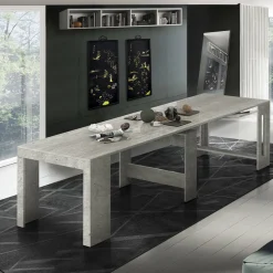 Consolle allungabile Anello, cm 51/300x90h77,<Dmora New