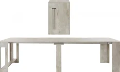 Consolle allungabile Anello, cm 51/300x90h77, Olmo perla<Dmora Online