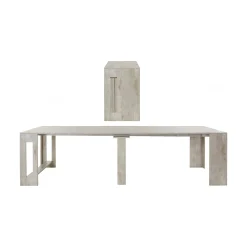 Consolle allungabile Anello, cm 51/300x90h77,<Dmora New