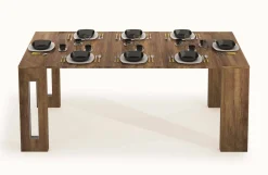 Consolle allungabile Detound, 186x80h76 cm, Rovere scuro<Dmora Fashion