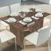 Consolle allungabile Dgalles, 120x70h75 cm, Rovere scuro<Dmora Store