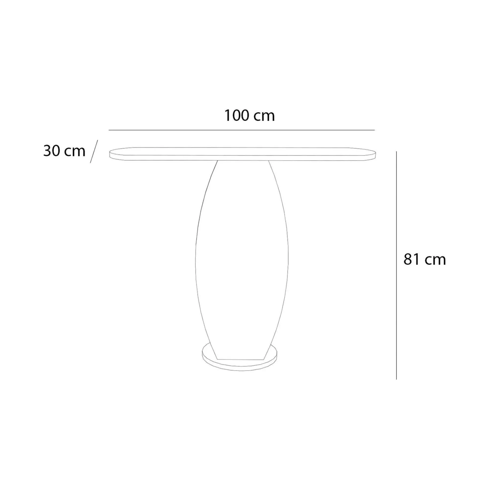 Consolle Assuntina, 100x30h81 cm,<Dmora Outlet