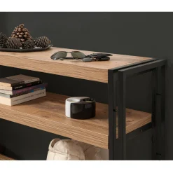 Consolle Basilicata, 140x35h80 cm, Quercia e Nero<Dmora Best Sale