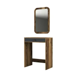 Consolle Baunei, 70x85h40 cm, Noce e Antracite<Dmora Best Sale