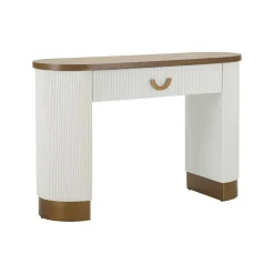 Consolle Cadre, 121x40 h78 cm, Bianco e Marrone<Dmora Cheap