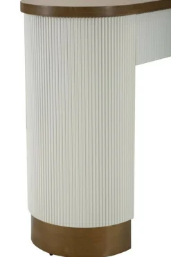 Consolle Cadre, 121x40 h78 cm, Bianco e Marrone<Dmora Cheap