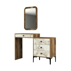 Consolle Namtheun, 124x40h85 cm, Noce e Bianco<Dmora Clearance