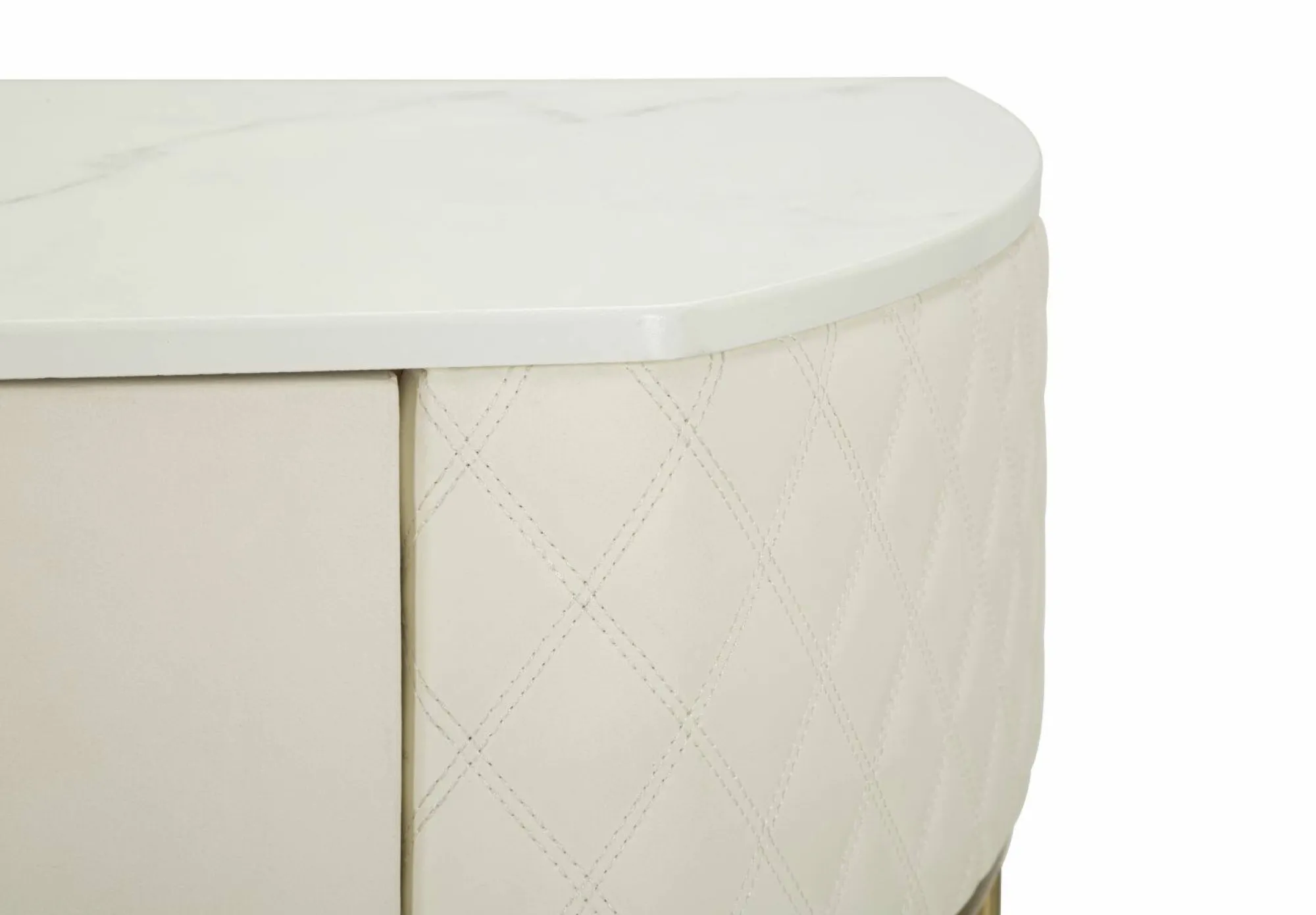 Consolle Niccolo, 100x40 h75 cm, Bianco e Oro<Dmora Store