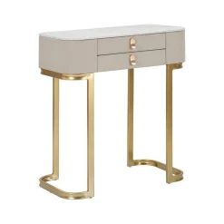 Consolle Ronda, Crema e Oro, 70x40 h80 cm<Dmora Hot