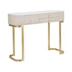 Consolle Ronda, Crema e Oro, 100x40 h80 cm<Dmora Best Sale