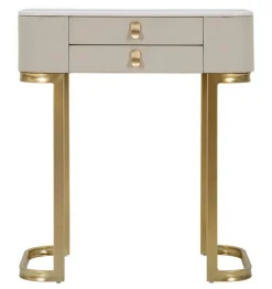 Consolle Ronda, Crema e Oro, 70x40 h80 cm<Dmora Hot