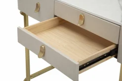 Consolle Ronda, Crema e Oro, 100x40 h80 cm<Dmora Best Sale