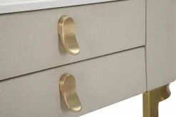 Consolle Ronda, Crema e Oro, 70x40 h80 cm<Dmora Hot