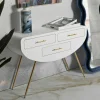 Consolle Tomato, 110x40 h80 cm, Bianco e Oro<Dmora New