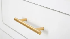 Consolle Tomato, 110x40 h80 cm, Bianco e Oro<Dmora New