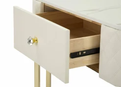 Consolle Viscardo, 85x60 h77 cm, Bianco e Oro<Dmora Best