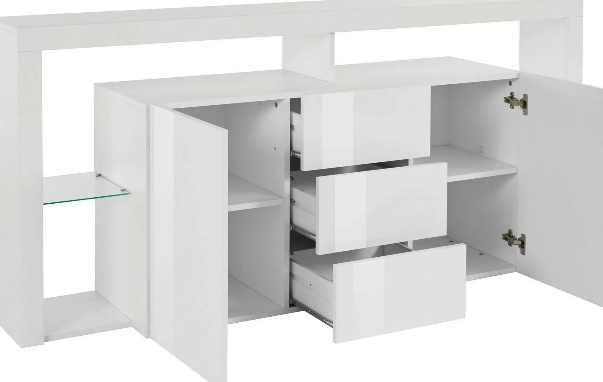 Credenza Aba, 180x40h80 cm, lucido<Dmora Best