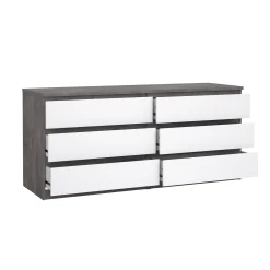 Credenza Abacadabra, 50x154 h70 cm, Cemento e Bianco<Dmora New