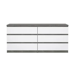Credenza Abacadabra, 50x154 h70 cm, Cemento e Bianco<Dmora New