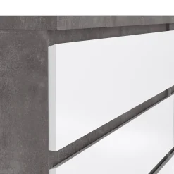 Credenza Abacadabra, 50x154 h70 cm, Cemento e Bianco<Dmora New