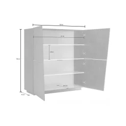 Credenza Abbabbau, cm 120x43h126,<Dmora Hot