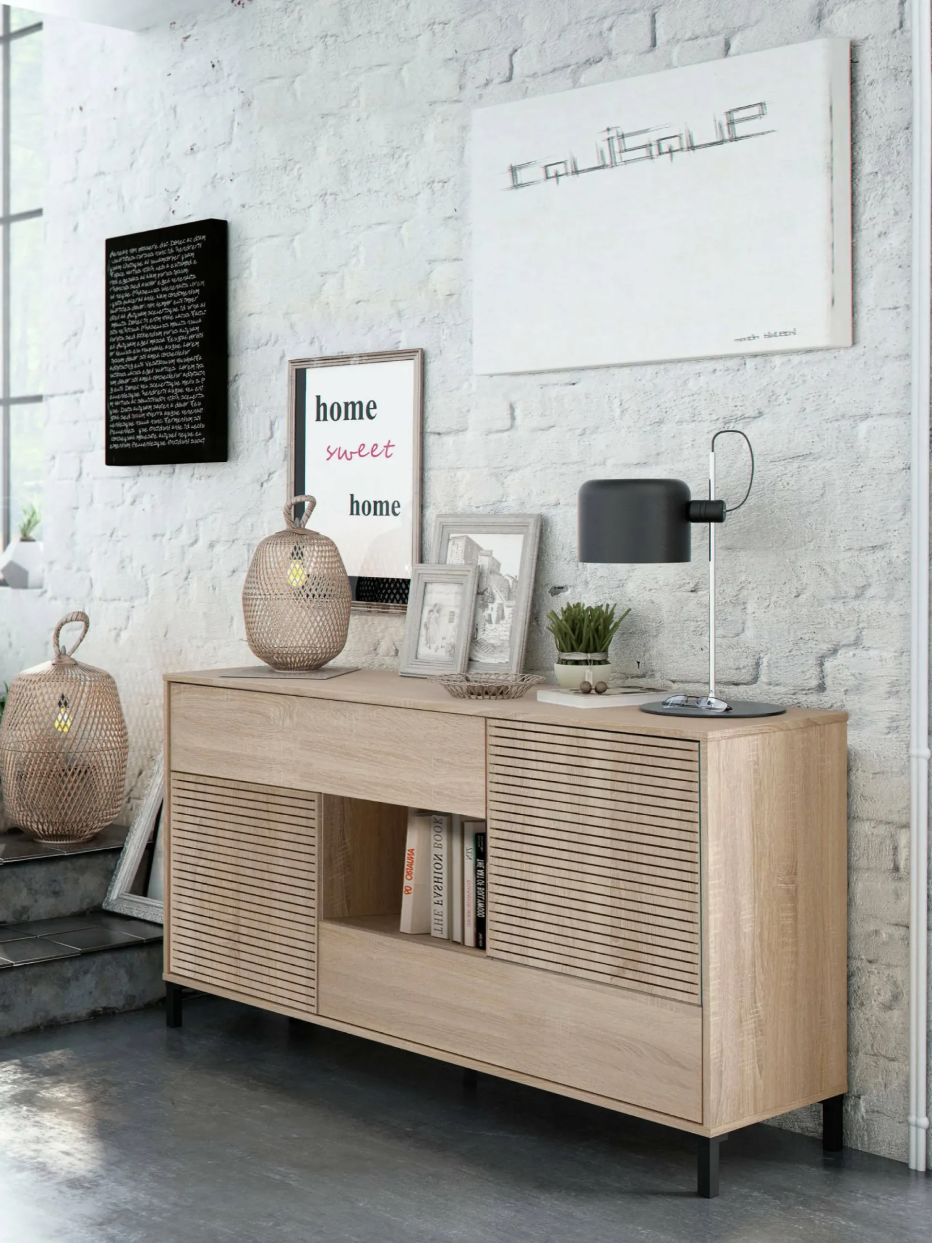 Credenza Abib, 151x41h80 cm,<Dmora Fashion
