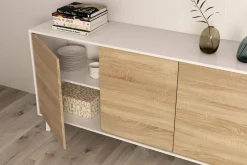 Credenza Acrolorum, 154x40h75 cm, e Rovere<Dmora Cheap