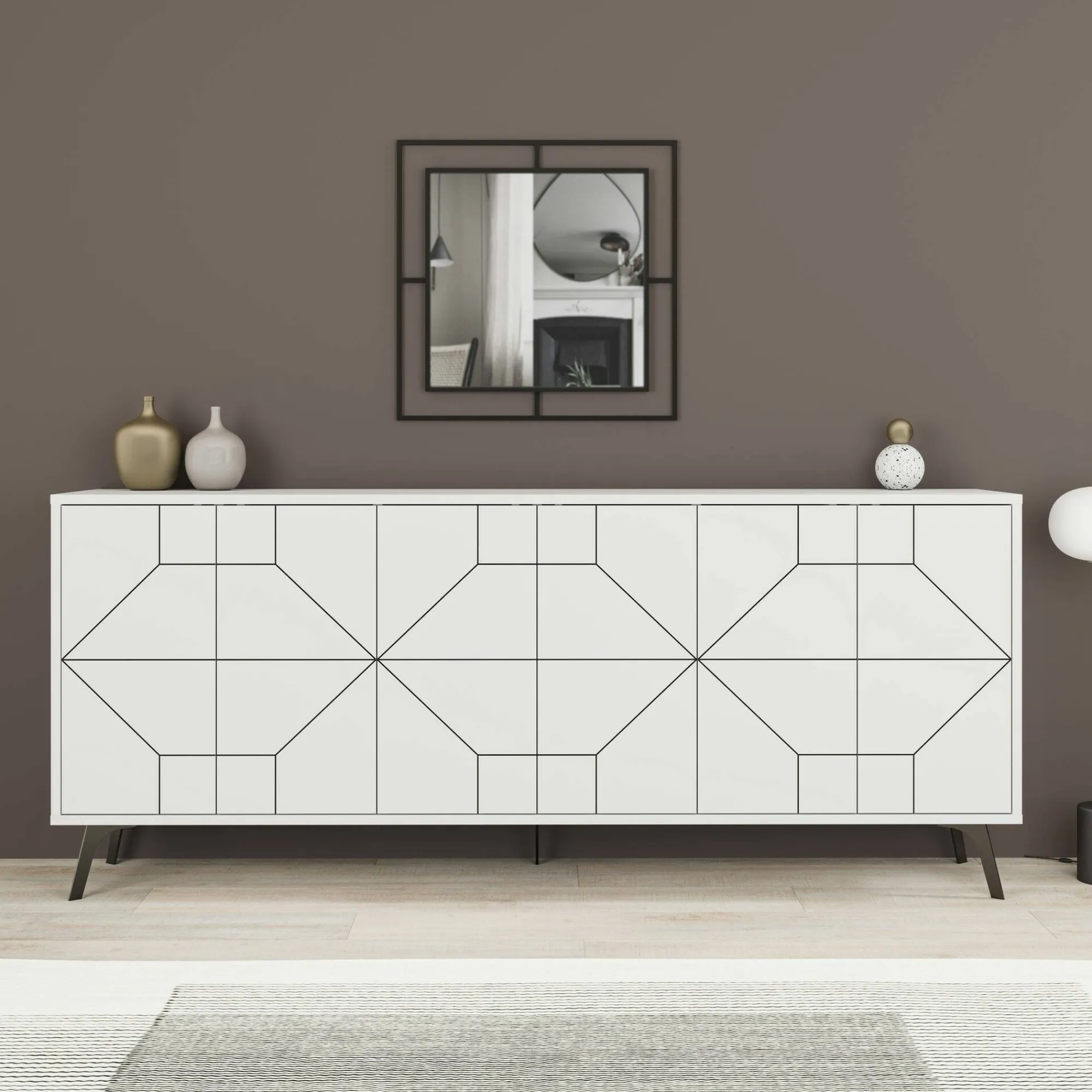 Credenza Africo, 184x35h77 cm,<Dmora Best