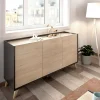 Credenza Afrodite, 155x43h75 cm, Rovere e Antracite<Dmora Sale