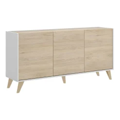 Credenza Afrodite, 155x43h75 cm, Rovere e Bianco<Dmora New