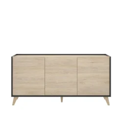 Credenza Afrodite, 155x43h75 cm, Rovere e Antracite<Dmora Sale
