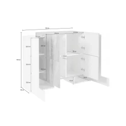 Credenza Age, cm 130x45h100,<Dmora Discount